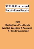 BCAI FL Principles and Practice Exam Practice Study Guide 2026 &vert; Florida BCAI Exam Review