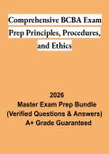 Comprehensive BCBA Exam Prep 2026 &vert; Principles&comma; Procedures&comma; Ethics & Certification Review