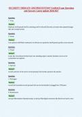 SECURITY THREATS AND PREVENTION Verified Exam Questions&NewLine;and Answers Latest update 2026&sol;2027