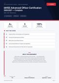 IAHSS Advanced Officer Certification Healthcare Security Exam 2026&sol;2027 &ndash; Questions and Answers &vert; 100&percnt; Verified &vert; Complete Verified Answers &ndash; Pass Guaranteed &ndash; A&plus; Graded