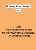FL Exam Prep PreSales Test 4 Study Guide 2026 &vert; Florida PreSales Exam Review & Practice