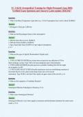 TC 3-04&period;93 Aeromedical Training for Flight Personnel &lpar;Aug 2009&rpar;&NewLine;Verified Exam Questions and Answers Latest update 2026&sol;2027