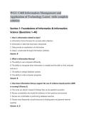 WGU C468 Information Management and Application of Technology Latest with complete solution