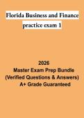 Florida Business and Finance Practice Exam 1 Study Guide 2026 &vert; Contractor Licensing Exam Review