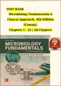 Test Bank for Microbiology Fundamentals a Clinical Approach 3e