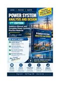 Test Bank For Power System Analysis And Design 7th Edition Solutions Manual and Complete Power Systems Practice Examination Material&period;pdf&NewLine;&NewLine;