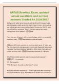 ABFAS Rearfoot Exam updated&NewLine;actual questions and correct&NewLine;answers Graded A&plus; 2026&sol;2027&NewLine;A 25 year old ballet dancer presents with an 8 month history of ankle&NewLine;pain following an ankle sprain&period; On physical exam there is joint swelling&NewLine;and radio graphs are u