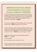 ABFAS Rearfoot Exam updated&NewLine;actual questions and correct&NewLine;answers Graded A&plus; 2026&sol;2027&NewLine;A 25 year old ballet dancer presents with an 8 month history of ankle&NewLine;pain following an ankle sprain&period; On physical exam there is joint swelling&NewLine;and radio graphs are u