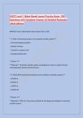 NICET Level 1 Water-Based Layout Practice Exam&colon; 100 &NewLine;Questions with Complete Answers & Detailed Rationales &NewLine;&lpar;2026 Edition&rpar;