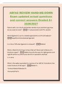 ABFAS REVIEW HAND-ME-DOWN&NewLine;Exam updated actual questions&NewLine;and correct answers Graded A&plus;&NewLine;2026&sol;2027&NewLine;Patient with a six month old Achilles tendon injury with 9cm gap how&NewLine;do you want to treat&quest; -V-Y advancement with FHL transfer&NewLine;Which ligament is cut in a 