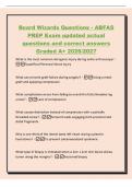 Board Wizards Questions - ABFAS&NewLine;PREP Exam updated actual&NewLine;questions and correct answers&NewLine;Graded A&plus; 2026&sol;2027&NewLine;What is the most common iatrogenic injury during ankle arthroscopy&quest; -&NewLine;Superficial Peroneal Nerve injury&NewLine;What can prevent graft failure during 