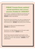 FISDAP Trauma Exam updated&NewLine;actual questions and correct&NewLine;answers Graded A&plus; 2026&sol;2027&NewLine;53 yo F hit by car&period; Unresponsive w&sol; deformity to the left femur and&NewLine;pelvic instability&period; Diminished lung sounds on L side&period; You should&quest; -&NewLine;Immobilize long backboard&NewLine;28 