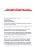 Pathophysiology And Pharmacology 1 Sherpath Questions &lpar;Weeks 1-3&rpar; Exam With Complete Solutions
