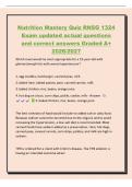 Nutrition Mastery Quiz RNSG 1324&NewLine;Exam updated actual questions&NewLine;and correct answers Graded A&plus;&NewLine;2026&sol;2027&NewLine;Which meal would be most appropriate for a 15-year-old with&NewLine;glomerulonephritis with severe hypertension&quest;&NewLine;1&period; egg noodles&comma; hamburger&comma; canned peas&comma; m