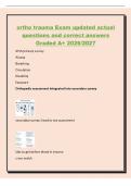 ortho trauma Exam updated actual&NewLine;questions and correct answers&NewLine;Graded A&plus; 2026&sol;2027&NewLine;ATLS primary survey&NewLine;Airway&NewLine;Breathing&NewLine;Circulation&NewLine;Disability&NewLine;Exposure&NewLine;Orthopedic assessment integrated into secondary survey