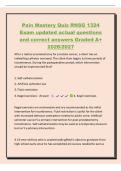 Pain Mastery Quiz RNSG 1324&NewLine;Exam updated actual questions&NewLine;and correct answers Graded A&plus;&NewLine;2026&sol;2027&NewLine;After a radical prost