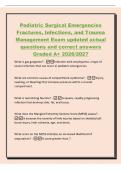 Podiatric Surgical Emergencies&NewLine;Fractures&comma; Infections&comma; and Trauma&NewLine;Management Exam updated actual&NewLine;questions and correct answers&NewLine;Graded A&plus; 2026&sol;2027&NewLine;What is gas gangrene&quest; -Infection with emphysema&comma; a type of&NewLine;severe infection that can occur in podiatric