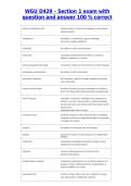 WGU D429 - Section 1 exam with question and answer 100 &percnt; correct