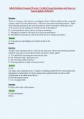 Adult Medical Surgical Proctor Verified Exam Questions and Answers&NewLine;Latest update 2026&sol;2027
