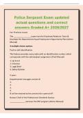 Police Sergeant Exam updated&NewLine;actual questions and correct&NewLine;answers Graded A&plus; 2026&sol;2027&NewLine;Fair Practices Liason&NewLine;The &lowbar;&lowbar;&lowbar;&lowbar;&lowbar;&lowbar;&lowbar;&lowbar;&lowbar;&lowbar;&lowbar;&lowbar;&lowbar;&lowbar;&lowbar;&lowbar;supervises the Employee Relations Team &&NewLine;Develops the Departments Equal Employment Opportunity Plan &lpar;Admin&NewLine;Manual&rpar;&NewLine;3 mul