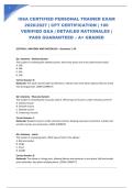 ISSA CERTIFIED PERSONAL TRAINER EXAM 2026&sol;2027 &vert; CPT CERTIFICATION &vert; 100 VERIFIED Q&A &vert; DETAILED RATIONALES &vert; PASS GUARANTEED &ndash; A&plus; GRADED