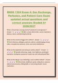 RNSG 1324 Exam 4&colon; Gas Exchange&comma;&NewLine;Perfusion&comma; and Patient Care Exam&NewLine;updated actual questions and&NewLine;correct answers Graded A&plus;&NewLine;2026&sol;2027&NewLine;What is the primary nursing priority framework in emergencies&quest; -&NewLine;Answer ABCs&colon; airway obstruction&comma; severe respiratory&NewLine;d