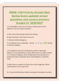 RNSG 1324 Priority Graded Quiz&NewLine;Spring Exam updated actual&NewLine;questions and correct answers&NewLine;Graded A&plus; 2026&sol;2027&NewLine;It is acceptable for the nurse to accept a verbal order from the&NewLine;physician in which of these situations&quest;&NewLine;A&period; Prior to the client leaving the f