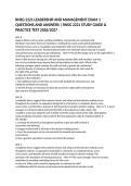 RNSG 2221 LEADERSHIP AND MANAGEMENT EXAM 1 QUESTIONS AND ANSWERS &vert; RNSG 2221 STUDY GUIDE & PRACTICE TEST 2026&sol;2027