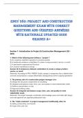 ENGV 380&colon; Project and Construction&NewLine;Management exam with correct&NewLine;questions and verified answers&NewLine;with rationale updated 2026&NewLine;graded A&plus;