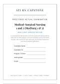 ATI RN CAPSTONE PROCTORED ACTUAL EXAM 2026&sol;2027 &vert; MedSurg 1 & 2 &vert; 180 Questions with Verified Rationales &vert; NCLEX-RN Aligned &vert; Pass Guaranteed - A&plus; Graded&NewLine;&NewLine;