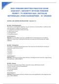 BSIS FIREARM WRITTEN PRACTICE EXAM 2026&sol;2027 &vert; SECURITY OFFICER FIREARM PERMIT &vert; 75 VERIFIED Q&A &vert; DETAILED RATIONALES &vert; PASS GUARANTEED &ndash; A&plus; GRADED