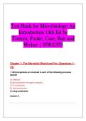 Test Bank for Microbiology&colon; An &NewLine;Introduction 14th Ed by &NewLine;Tortora&comma; Funke&comma; Case&comma; Bair and &NewLine;Weber &vert; 97801379