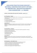 ACSA NCSO PRACTICE EXAM 2026&sol;2027 &vert; NATIONAL CONSTRUCTION SAFETY OFFICER &vert; 50 VERIFIED Q&A &vert; DETAILED RATIONALES &vert; PASS GUARANTEED &ndash; A&plus; GRADED
