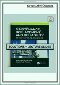Solutions Manual for For Maintenance&comma; Replacement&comma; and Reliability by Tsang&comma; 2022 &lpar;3rd Edition&rpar;