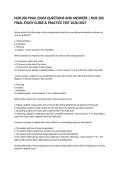 NUR 200 FINAL EXAM QUESTIONS AND ANSWERS &vert; NUR 200 FINAL STUDY GUIDE & PRACTICE TEST 2026&sol;2027