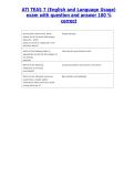 ATI TEAS 7 &lpar;English and Language Usage&rpar; exam with question and answer 100 &percnt; correct