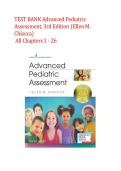 Test Bank for Advanced Pediatric Assessment&comma; 3rd Edition&comma; New by Ellen M&period; Chiocca All Chapters 1-26 &lpar;Multiple Choice MCQs with Verified Answers&rpar;