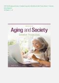 TEST BANK Aging and Society A Canadian Perspectives 8th Edition by Mark Novak&comma; Herbert C&period; Northcott&comma; Karen Kobayashi All Chapters 1 - 20&vert;Complete Practice Questions with Answers