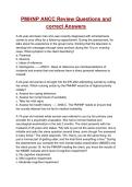 PMHNP ANCC Review Questions and correct Answers &vert; 100&percnt; VERIFIED&vert; 2026