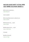 NUCLEAR GAUGE SAFETY ACTUAL PAPER&NewLine;2026 VERIFIED SOLUTIONS GRADED A&plus;