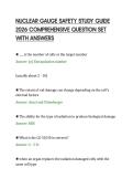 NUCLEAR GAUGE SAFETY STUDY GUIDE&NewLine;2026 COMPREHENSIVE QUESTION SET&NewLine;WITH ANSWERS&NewLine;NUCLEAR GAUGE SAFETY STUDY GUIDE&NewLine;2026 COMPREHENSIVE QUESTION SET&NewLine;WITH ANSWERS&NewLine;