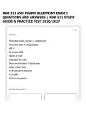 NUR 521 AVD PHARM BLUEPRINT EXAM 1 QUESTIONS AND ANSWERS &vert; NUR 521 STUDY GUIDE & PRACTICE TEST 2026&sol;2027