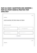 NUR 521 EXAM 3 QUESTIONS AND ANSWERS &vert; NUR 521 STUDY GUIDE & PRACTICE TEST 2026&sol;2027