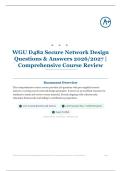 WGU D482 Secure Network Design 25&plus; Questions & Answers 2026∕2027｜Comprehensive Course Review