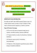 AQA GCSE Combined Science  Questions with Correct Answers & Detailed Rationales  UPDATED 2026&sol;2027&NewLine;