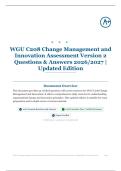 WGU C208 Change Management and Innovation Assessment Version 55&plus; Questions & Answers 2026∕2027｜Updated Edition