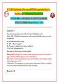 ATI RN Pediatric Nursing NGN Complete Study Guide &ndash;  Practice Questions and Answers UPDATED 2026&sol;2027 