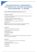 C268 EXAM 2026&sol;2027 &vert; SPREADSHEETS &vert; 100 VERIFIED Q&A &vert; DETAILED RATIONALES &vert; PASS GUARANTEED &ndash; A&plus; GRADED