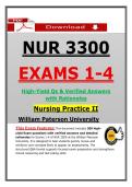 NUR 3300 Exams 1-4 &ndash; Nursing Practice II William Paterson University &lpar;2026&sol;2027&rpar; Questions & Answers with Rationales &lpar;100&percnt; Verified&rpar;