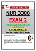 NUR 3300 Exam 2 &ndash; Nursing Practice II William Paterson University &lpar;2026&sol;2027&rpar; Questions & Answers with Rationales &lpar;100&percnt; Verified&rpar;